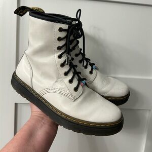 Dr Martens White Zavala Boots Size 10
